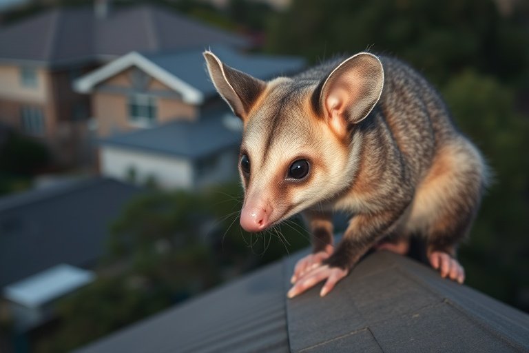 Possum in Whittlesea residential area